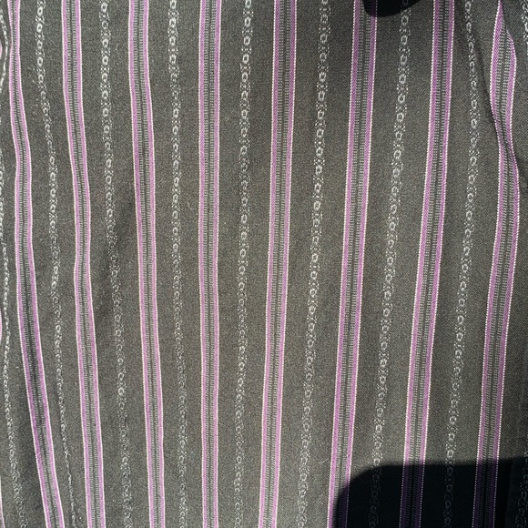 Men’s slim fit black and purple button down - Picture 3 of 4